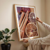 Warme Zitrusfrüchte Zimt gemütliche Herbstküche Ku Poster