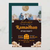 Warme Zusammengehörigkeit: Ein Ramadan-Iftar-Party Einladung (Vorne/Hinten)