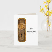 Wärmekarte mit Türknopf und Türschild Karte (Gelbe Blume)