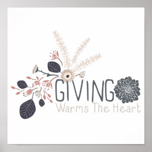 Warmen die Herzschmerzen spielend geworfen Blume g Poster