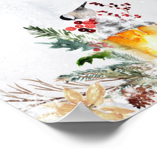 Wärmen Sie an der heißen Schokolade-Bar Poster (Ecke)