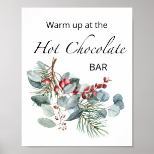 Wärmen Sie an der heißen Schokolade-Bar Poster