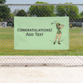 Wärmen Sie auf, um die persönliche Lady Golfer Gre Banner (Insitu)