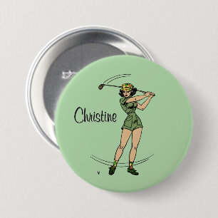 Wärmen Sie auf, um die persönliche Lady Golfer Gre Button