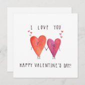 Wärmen Sie Ihre Valentinstag-Karte im Herzen Dankeskarte (Vorne/Hinten)