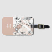 Warmer Abstrakter Boho Minimalistischer Stil Gepäckanhänger (Vorderseite (Horizontal))