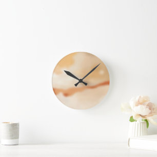 Warmer abstrakter Fluss Runde Wanduhr