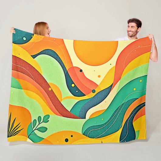 Warmer Abstrakter Strom Fleecedecke (Beispiel)