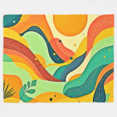 Warmer Abstrakter Strom Fleecedecke (Vorderseite (Horizontal))