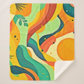 Warmer Abstrakter Strom Sherpadecke (Vorderseite)