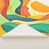 Warmer Abstrakter Strom Sherpadecke (3/4)