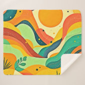 Warmer Abstrakter Strom Sherpadecke (Vorderseite (Horizontal))