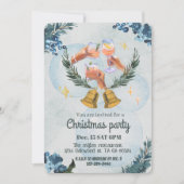 Warmer Aquarellurlaub Weihnachten Party Einladung (Vorderseite)