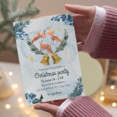 Warmer Aquarellurlaub Weihnachten Party Einladung