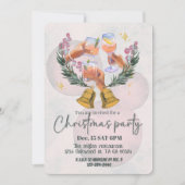 Warmer Aquarellurlaub Weihnachten Party Einladung (Vorderseite)