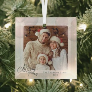 Warmer Aquarellurlaub Weihnachten Party Einladung Ornament Aus Glas