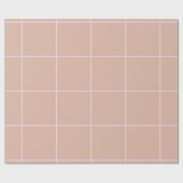 Warmer Beige-Gittermuster mit minimalem, weichem K Geschenkpapier