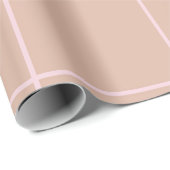 Warmer Beige-Gittermuster mit minimalem, weichem K Geschenkpapier (Rolleneckpunkt)