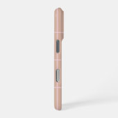 Warmer Beige-Gittermuster mit minimalem, weichem K iPhone Hülle (Rechte Seite)