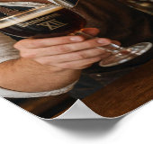 Warmer belgischer Barkeeper-Willkommens-Toast-Post Poster (Ecke)