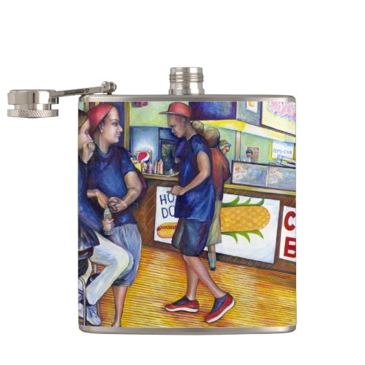 Warmer Bier, kalte Männer und ich bin heiß Flachmann (Geöffnet)