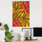 Warmer Boho-Organischer Abstract-Maximalist Poster (Heimbüro)