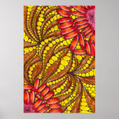 Warmer Boho-Organischer Abstract-Maximalist Poster (Vorne)