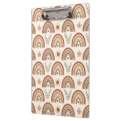 Warmer Boho-Wasserfarben-Regenbogen Klemmbrett (Links)