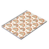 Warmer Boho-Wasserfarben-Regenbogen Notizblock (Linke Seite)