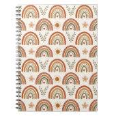 Warmer Boho-Wasserfarben-Regenbogen Notizblock (Vorderseite)