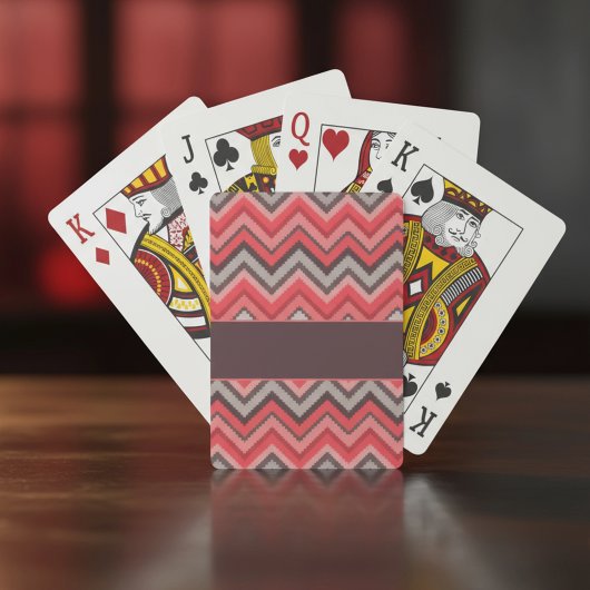 Warmer Chevron Spielkarten