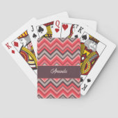 Warmer Chevron Spielkarten (Rückseite)
