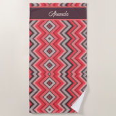 Warmer Chevron Strandtuch (Vorderseite)