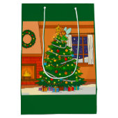 WARMER CHRISTBAUM-BAUMDESIGN MITTLERE GESCHENKTÜTE (Rückseite)