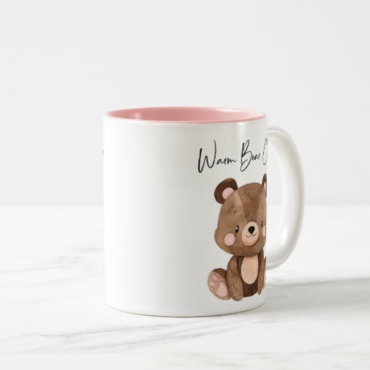 Warmer Coco Bär Stilvolle Kids-Tasse  Zweifarbige Tasse (VorderseiteRechts)