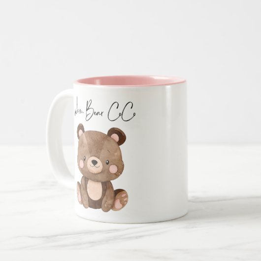 Warmer Coco Bär Stilvolle Kids-Tasse Zweifarbige Tasse (Vorderseite Links)