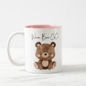Warmer Coco Bär Stilvolle Kids-Tasse Zweifarbige Tasse (Links)