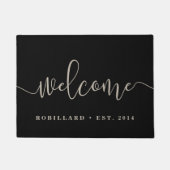 Warmer Empfang | Moderne Kalligrafie Personalisier Fußmatte (Vorderseite)