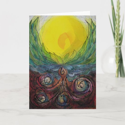 Warmer Empfang Notecard Karte (Vorderseite)