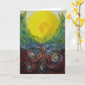 Warmer Empfang Notecard Karte (Gelbe Blume)