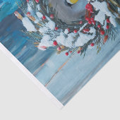 Warmer Empfang, Winter Kranz und Vogel Seidenpapier (Ausschnitt)