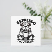 Warmer Espresso Bulldogge (Stehend Vorderseite)