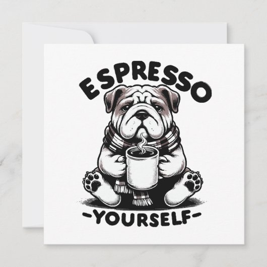 Warmer Espresso Bulldogge (Vorderseite)