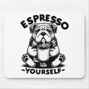 Warmer Espresso Bulldogge Mousepad