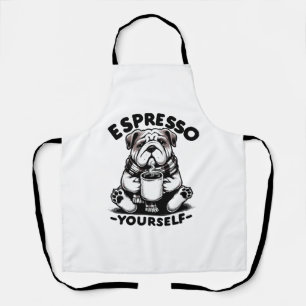 Warmer Espresso Bulldogge Schürze
