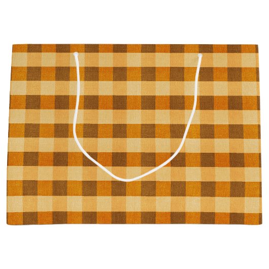Warmer Fall Kariert Große Geschenktüte (Vorderseite)