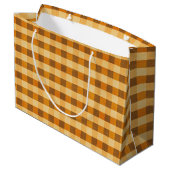 Warmer Fall Kariert Große Geschenktüte (Rückseite Schrägansicht)