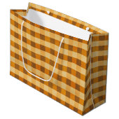 Warmer Fall Kariert Große Geschenktüte (Vorderseite Schrägansicht)