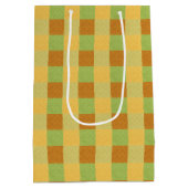 Warmer Fall Karo Kariert Mittlere Geschenktüte (Rückseite)