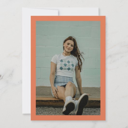 Warmer, farbiger großer Blumenbogen Einladung (Rückseite)